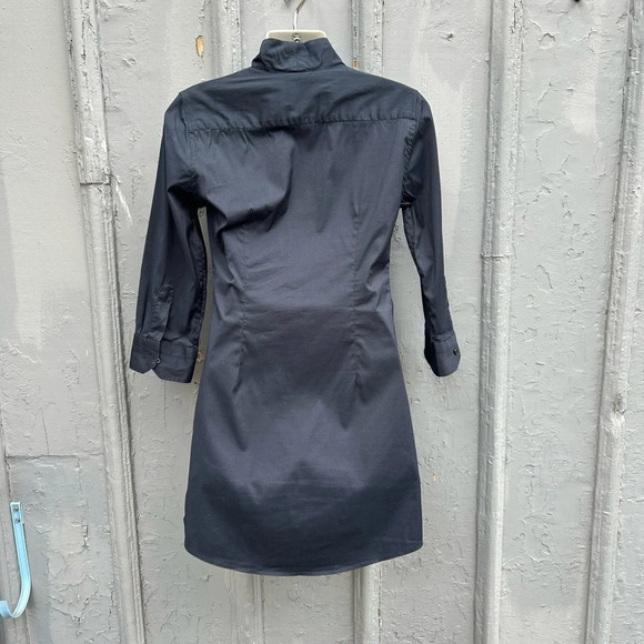 Sara Roka Navy Shirt Dress, size 2/4 - Picture 3 of 9